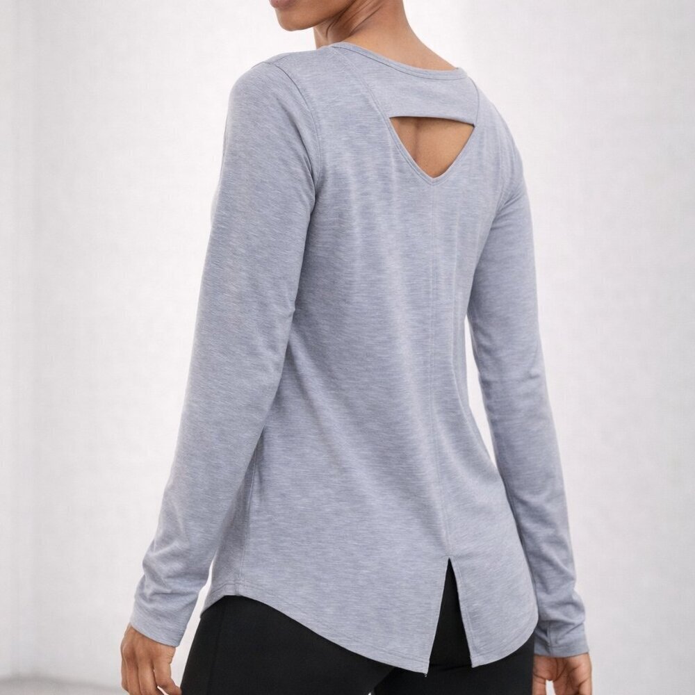 Under Armour Recovery Light Steel Gray Long Sleeve Pullover Women's Top SZ Small